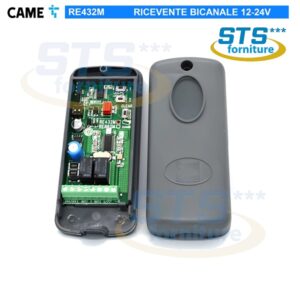 CAME RE432M - Ricevitore bicanale da esterno 12-24V 433,92MHz